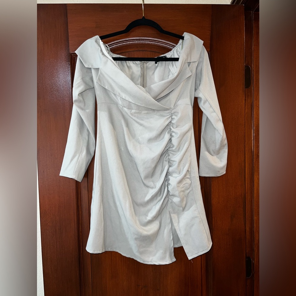 Pretty Little Thing Light Grey Dress Size 6